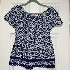 VINEYARD VINES ON/OFF THE SHOULDER TOP SIZE S